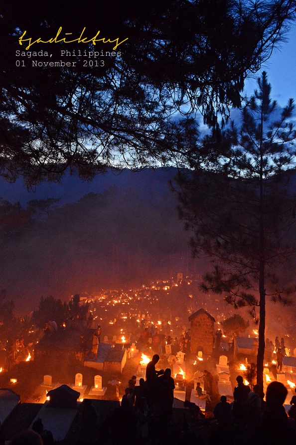 The cemetery is on fire